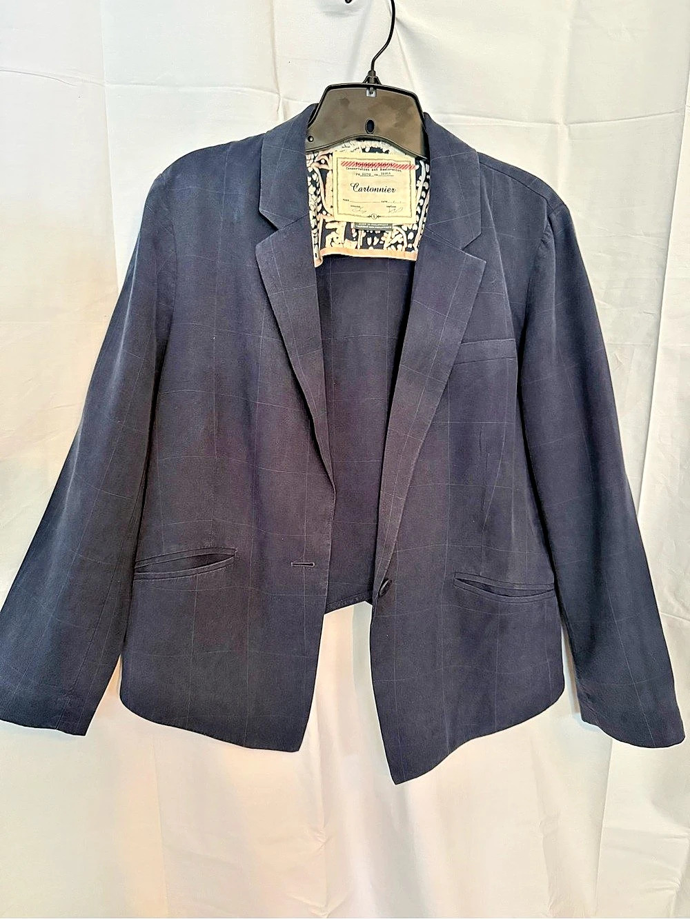 Anthropologie Cartonnier Women's Checked Blazer Size 6